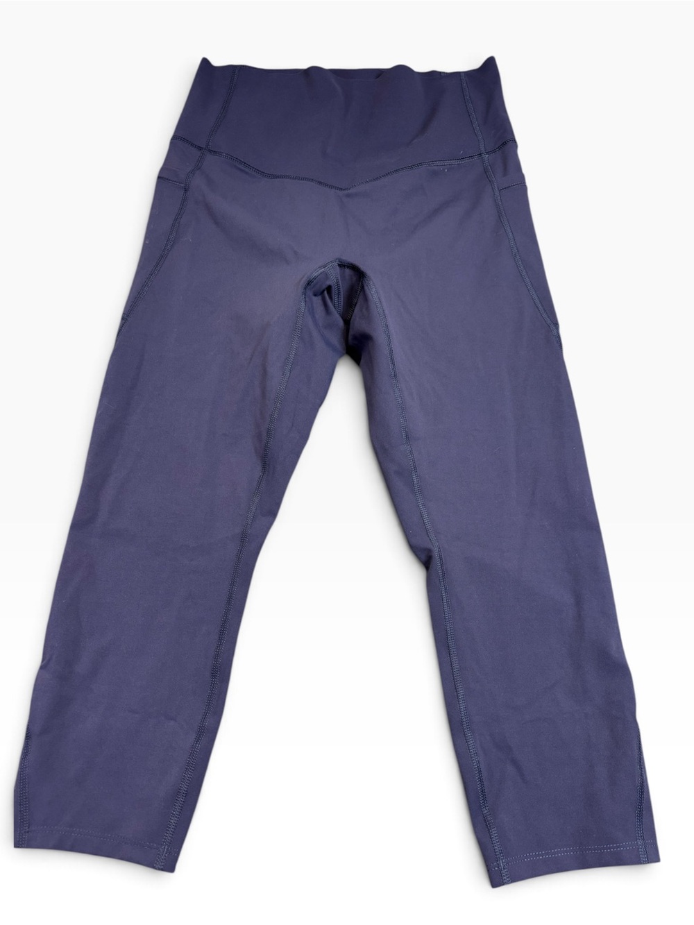 NWT Halara UltraSculpt High Waisted Pocket Capri Leggings Blue Medium M